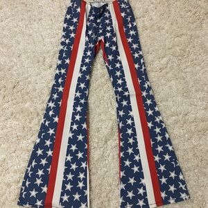 Free People Stars and Stripes American Flared Pants
